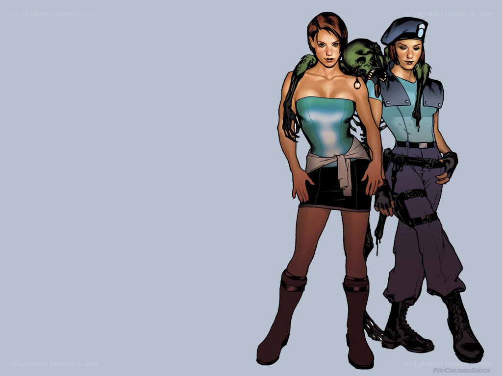Two female characters with zombie