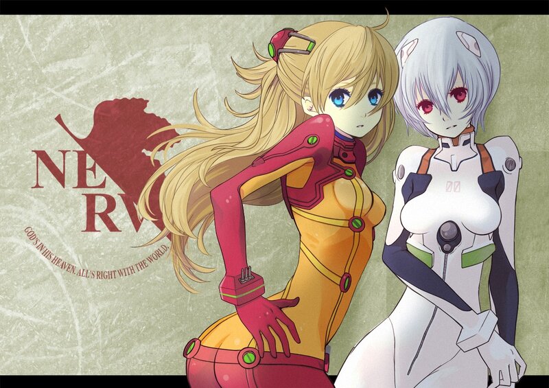 Two Female Characters — Yellow, Dramatic, Anime