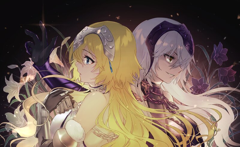 Two Female Characters — Yellow, Dramatic, Night