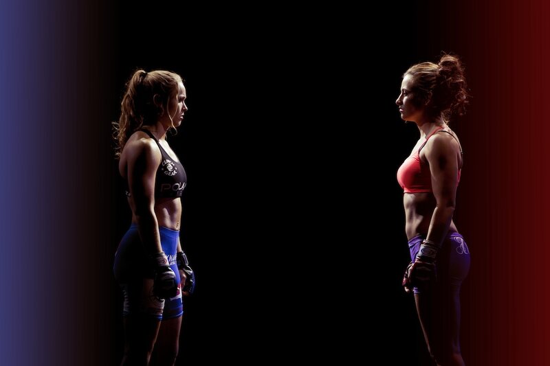 Two Female Fighters — Black