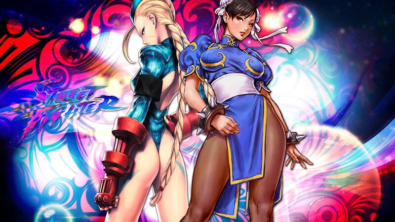 Two Female Fighters — Blue, Dramatic, Digital Art