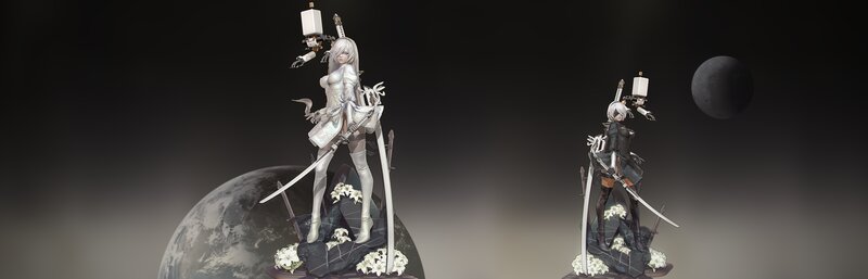 Two Female Figures with Swords
