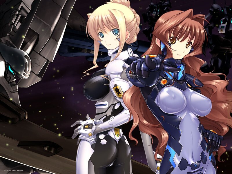 Two Female Mecha Pilots — Purple
