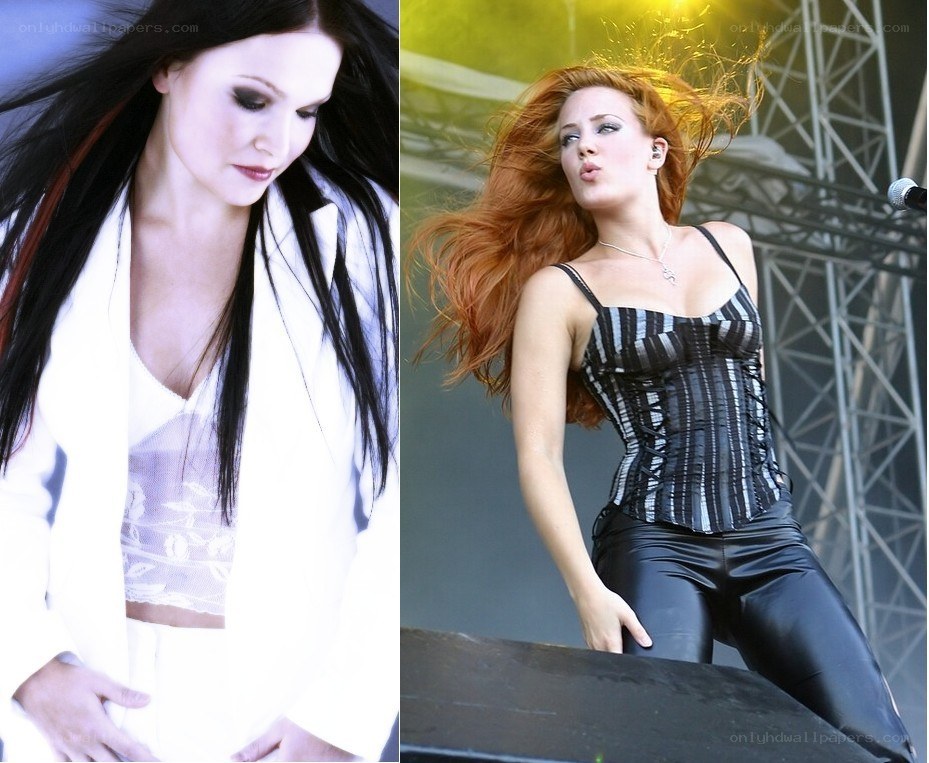 Two female musicians on stage