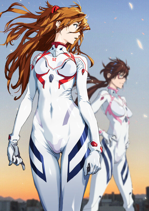 Two Female Pilots in Suits — White