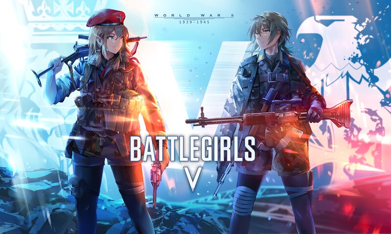 Two Female Soldiers — Blue