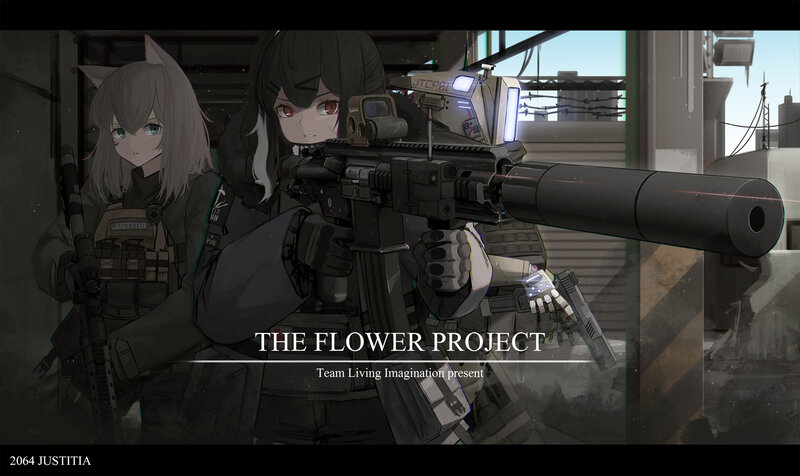 Two Female Soldiers — Gray, Dramatic
