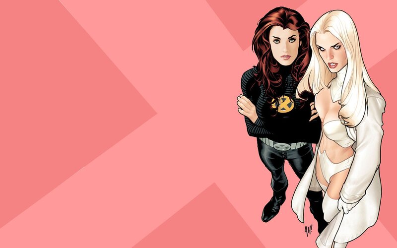 Two Female Superheroes — Pink