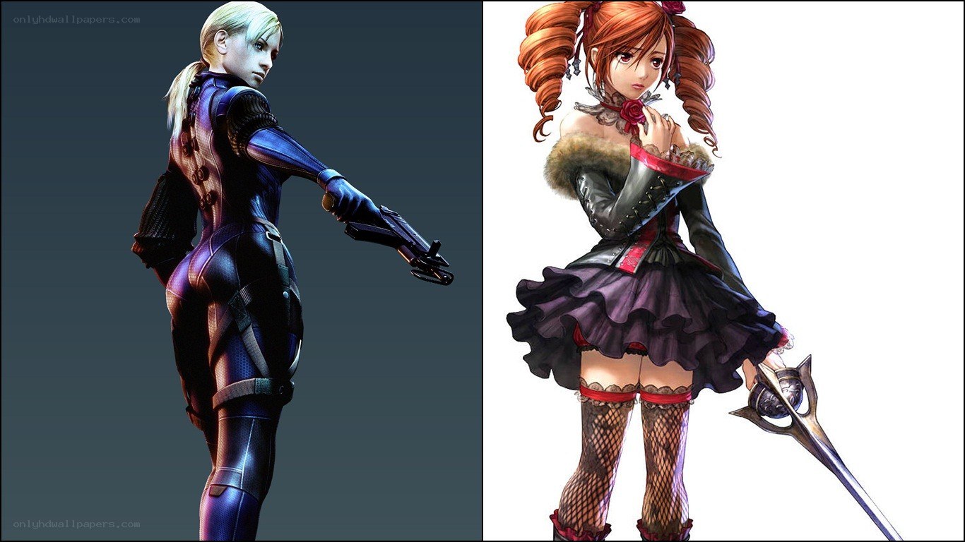 Two female video game characters