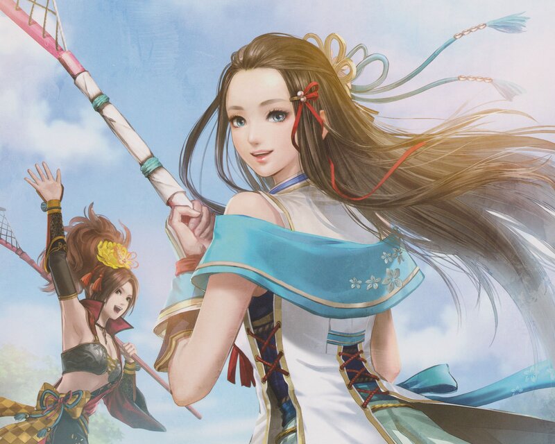 Two Female Warriors — Blue, Energetic