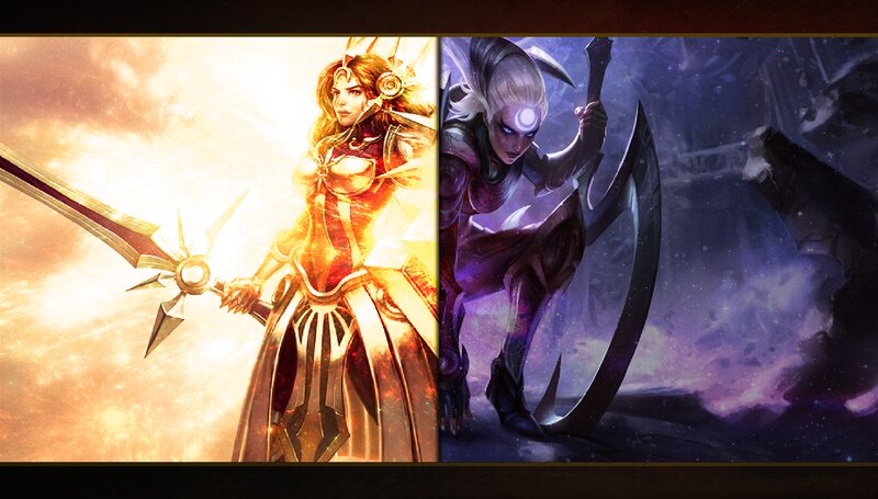 Two Female Warriors — Gold