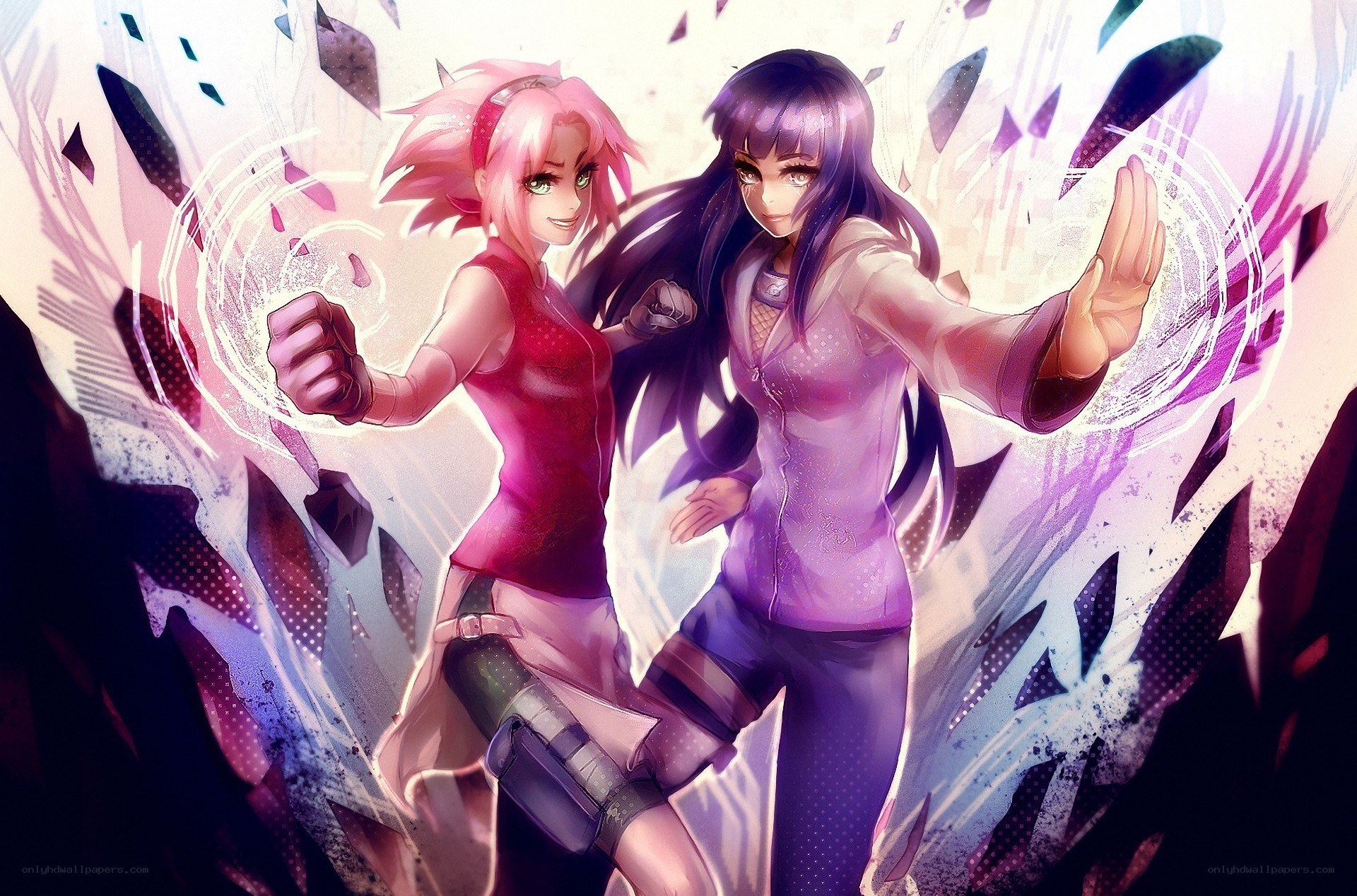 Two female warriors in action