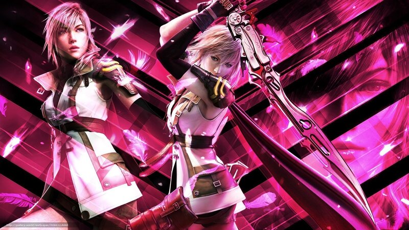 Two Female Warriors — Pink, Dramatic
