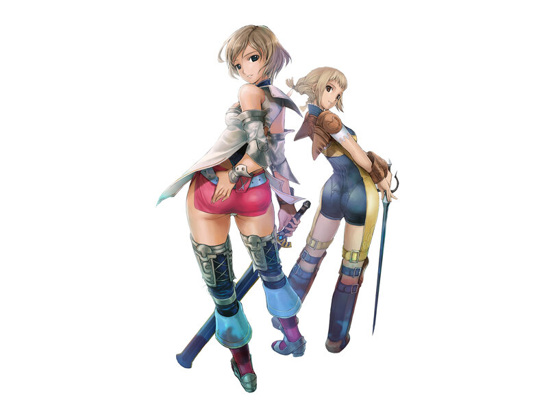 two female warriors standing