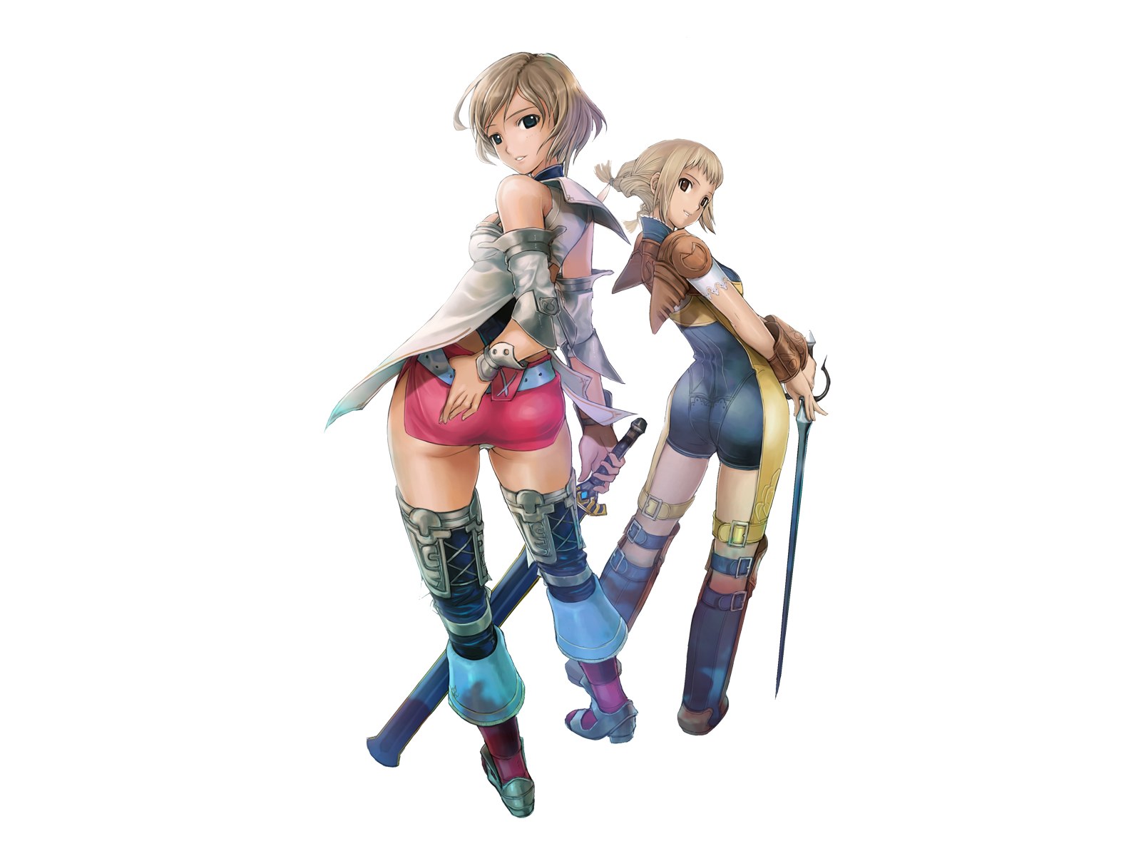two female warriors standing
