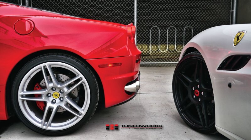 Two Ferrari Cars — Red, Dramatic