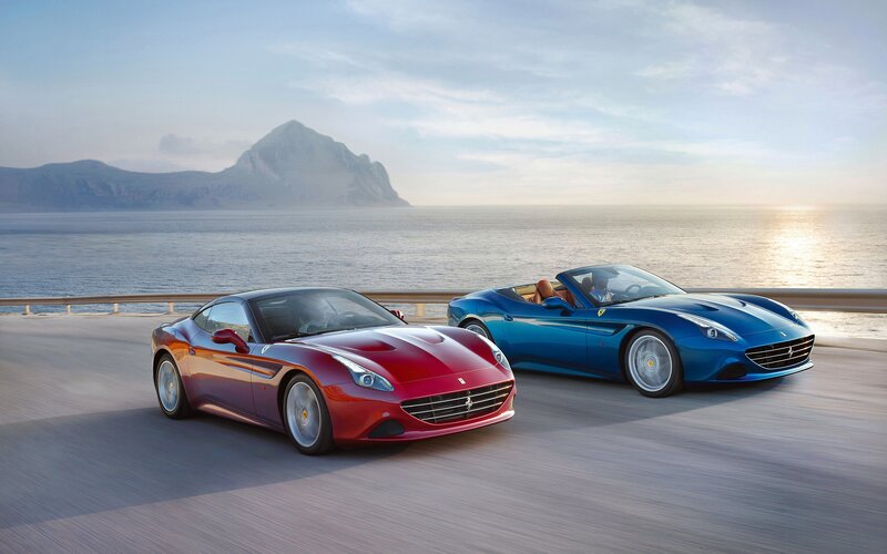 Two Ferrari Cars — Red