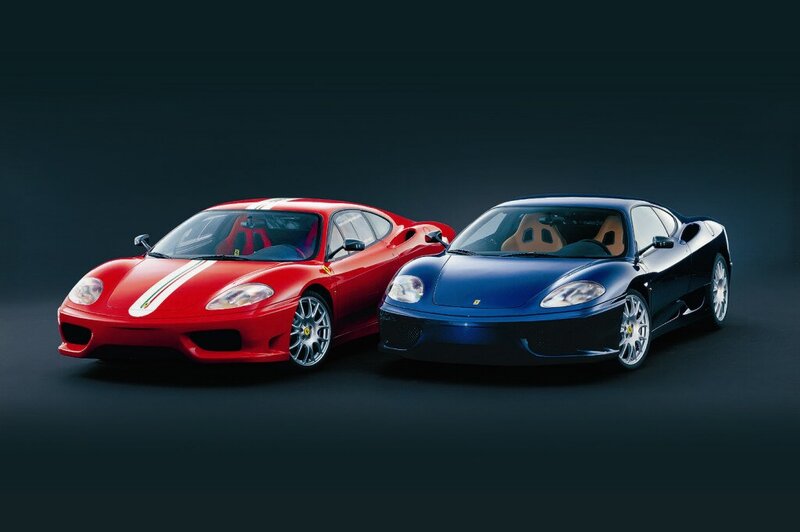 Two Ferrari sports cars