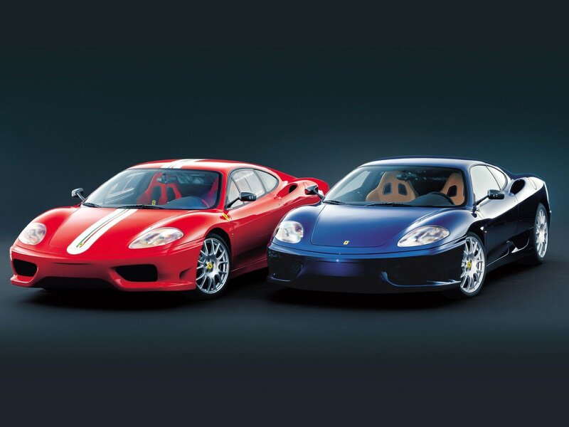 Two Ferrari sports cars