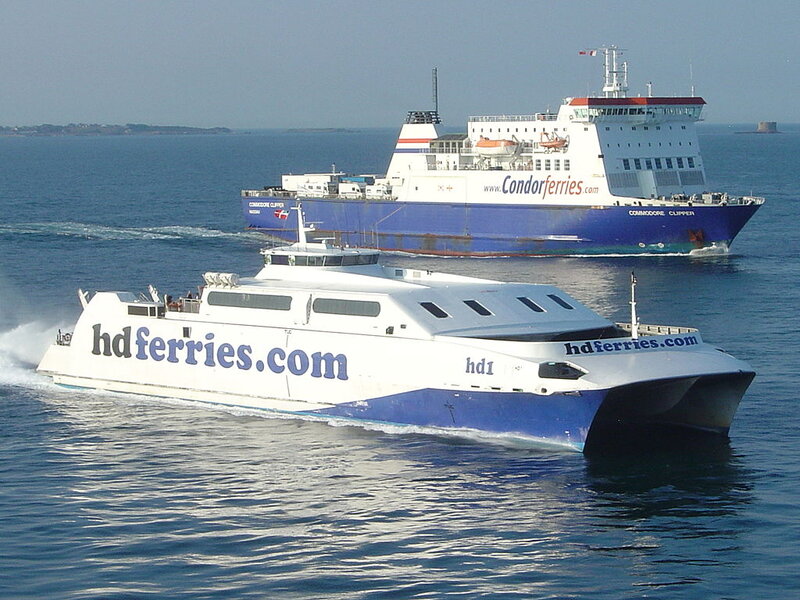 Two Ferries on Water