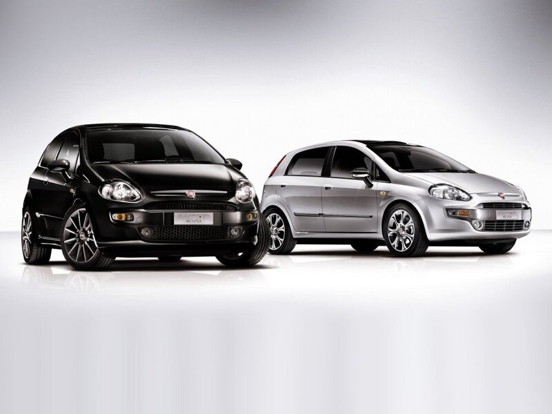 Two Fiat Punto cars