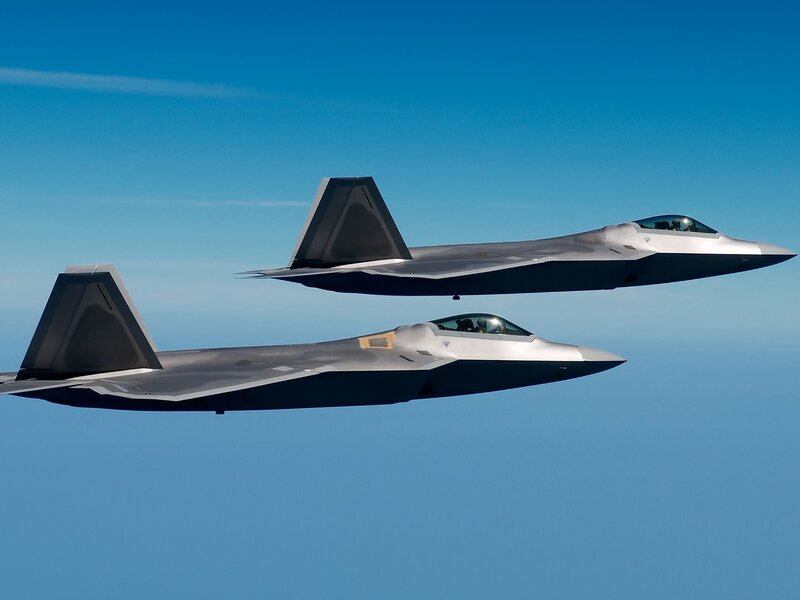 Two Fighter Jets — Blue, Calm, Afternoon