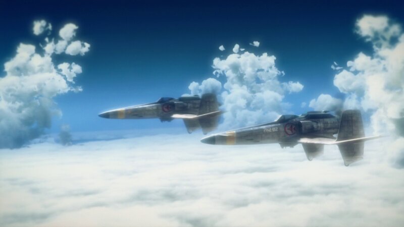 Two Fighter Jets — Blue, Dramatic, Afternoon, Anime