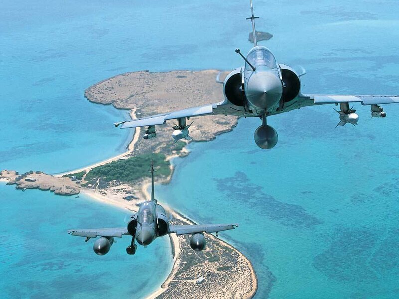 Two Fighter Jets Flying