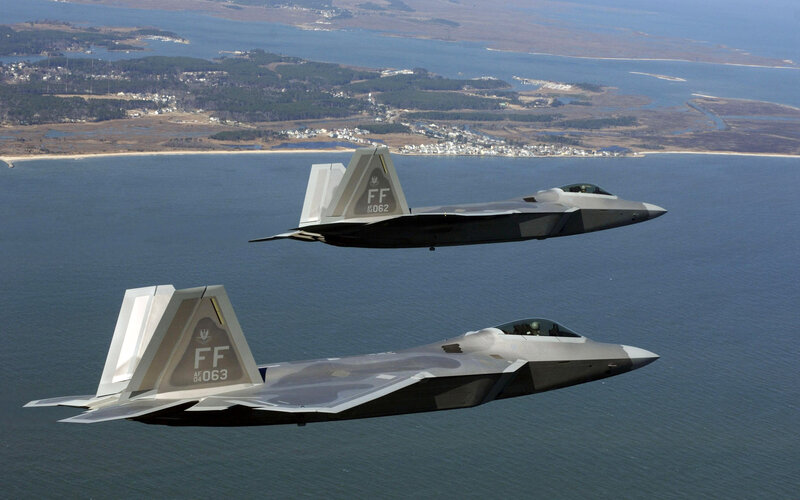 Two Fighter Jets — Gray, Calm, Afternoon, Photograph