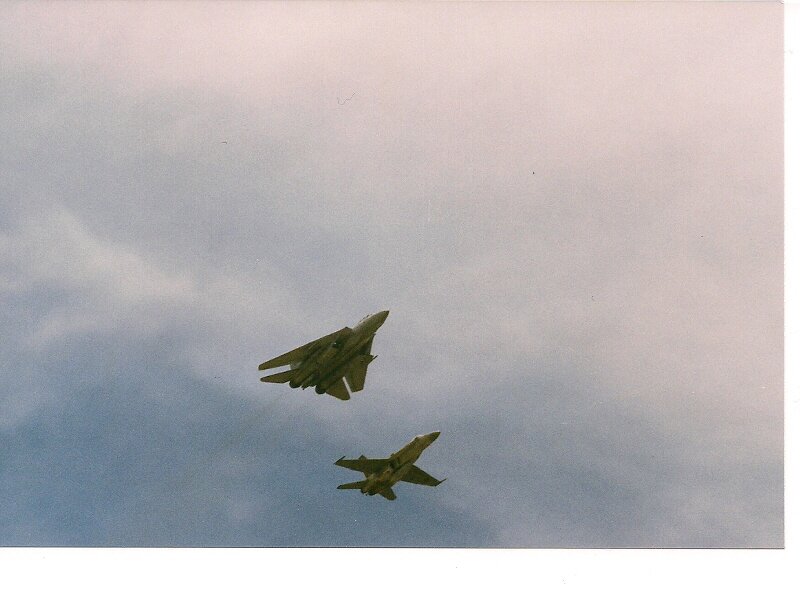 Two Fighter Jets — Gray, Dramatic, Photograph