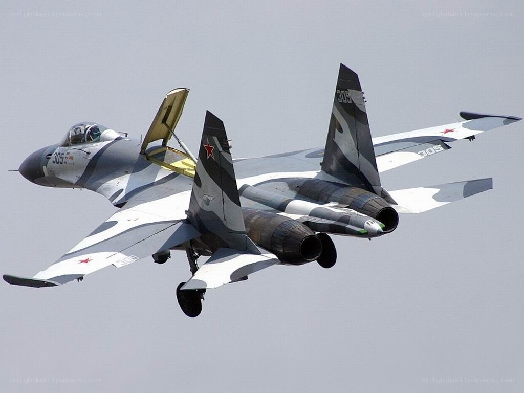 Two fighter jets in flight