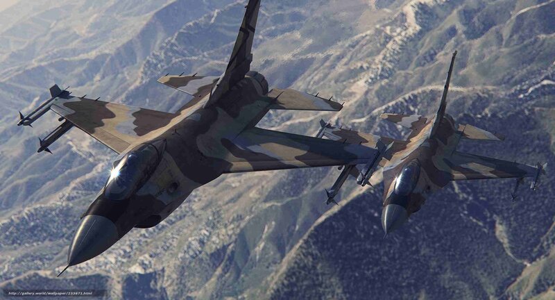 Two Fighter Jets in Flight — Brown, Dramatic