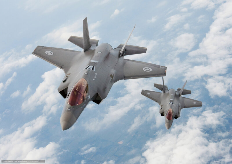 Two fighter jets in formation