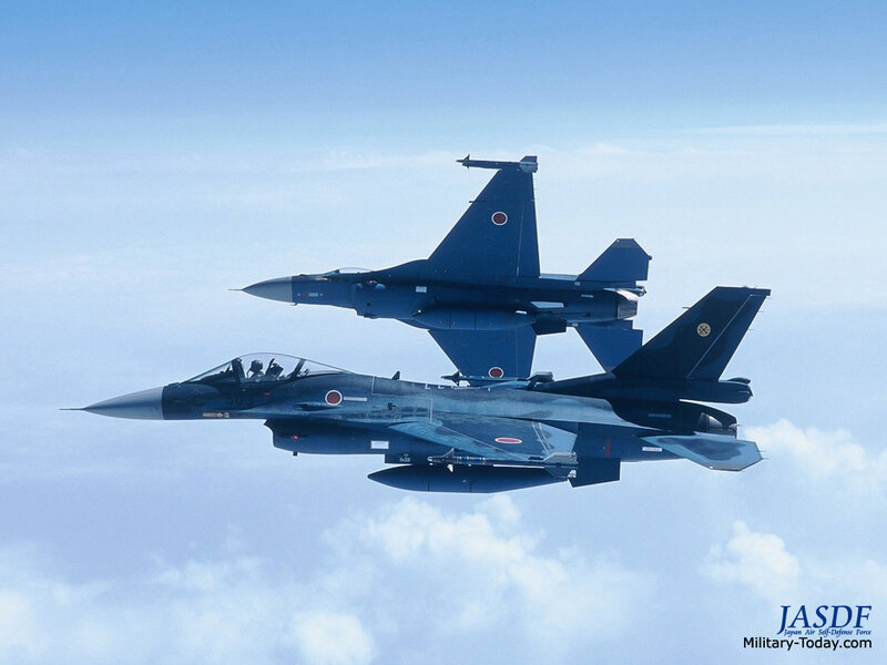 Two Fighter Jets in Formation — Blue, Calm, Afternoon, Photograph, Aircraft
