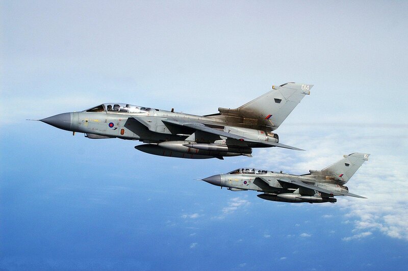 Two Fighter Jets in Formation — Calm