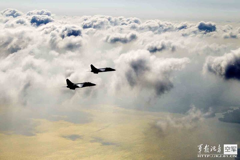 Two Fighter Jets in Formation — White, Dramatic, Afternoon
