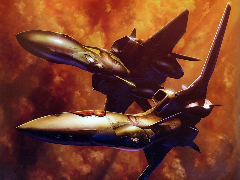 Two Fighter Jets — Orange, Dramatic