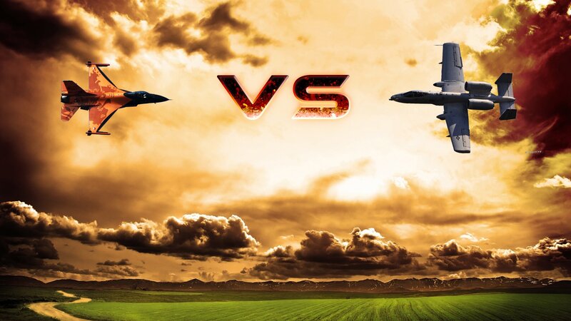 Two Fighter Jets — Orange