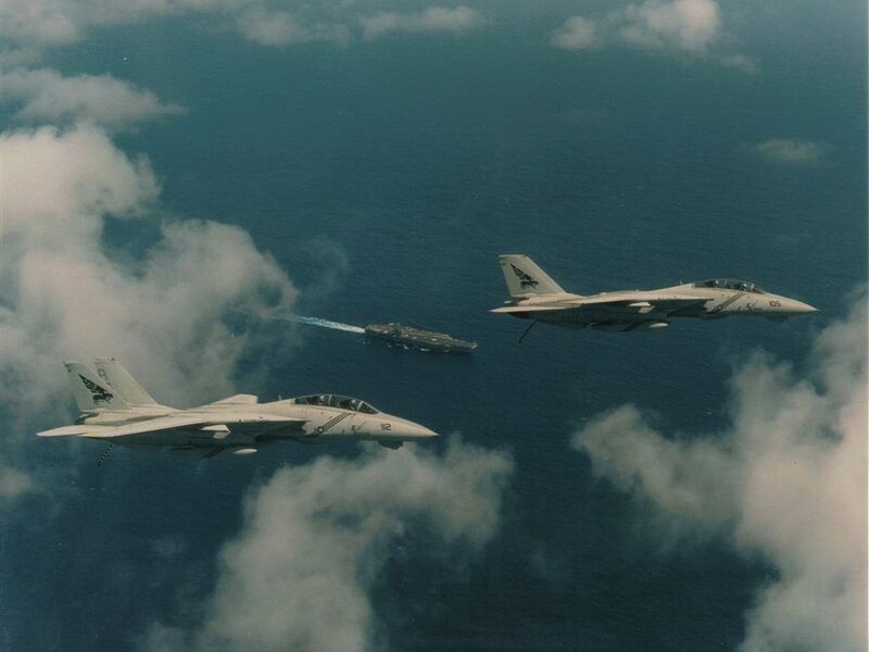 Two Fighter Jets over Ocean