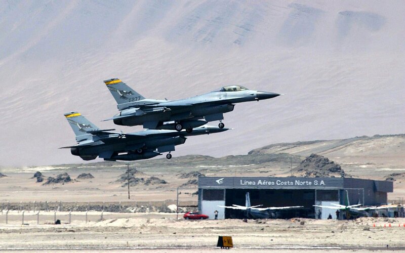 Two Fighter Jets Taking Off