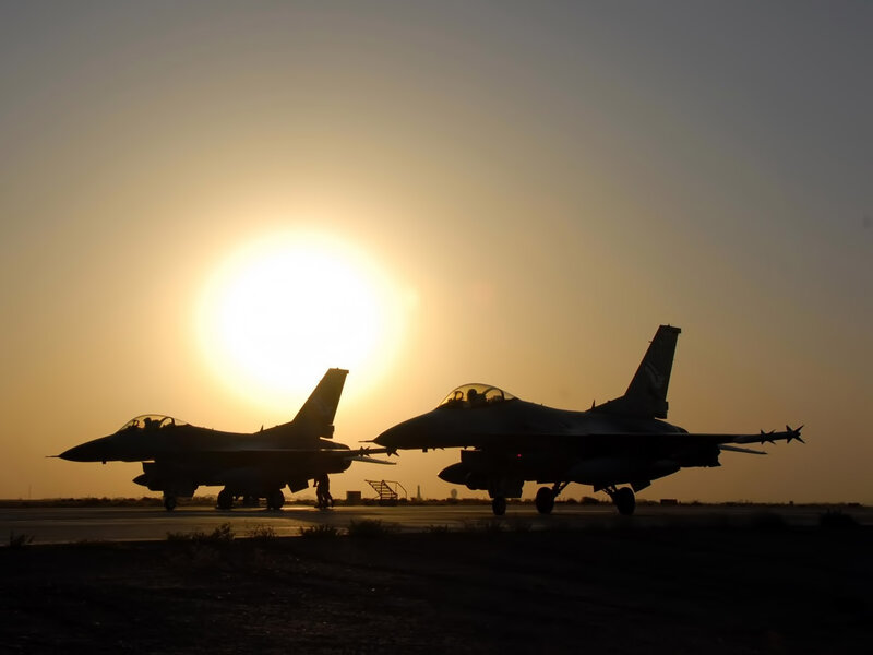 Two Fighter Jets — Yellow