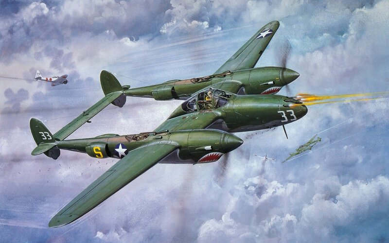 Two Fighter Planes in Combat