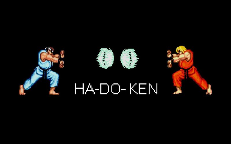 Two Fighters Facing Off — Black, Dramatic, Pixel Art