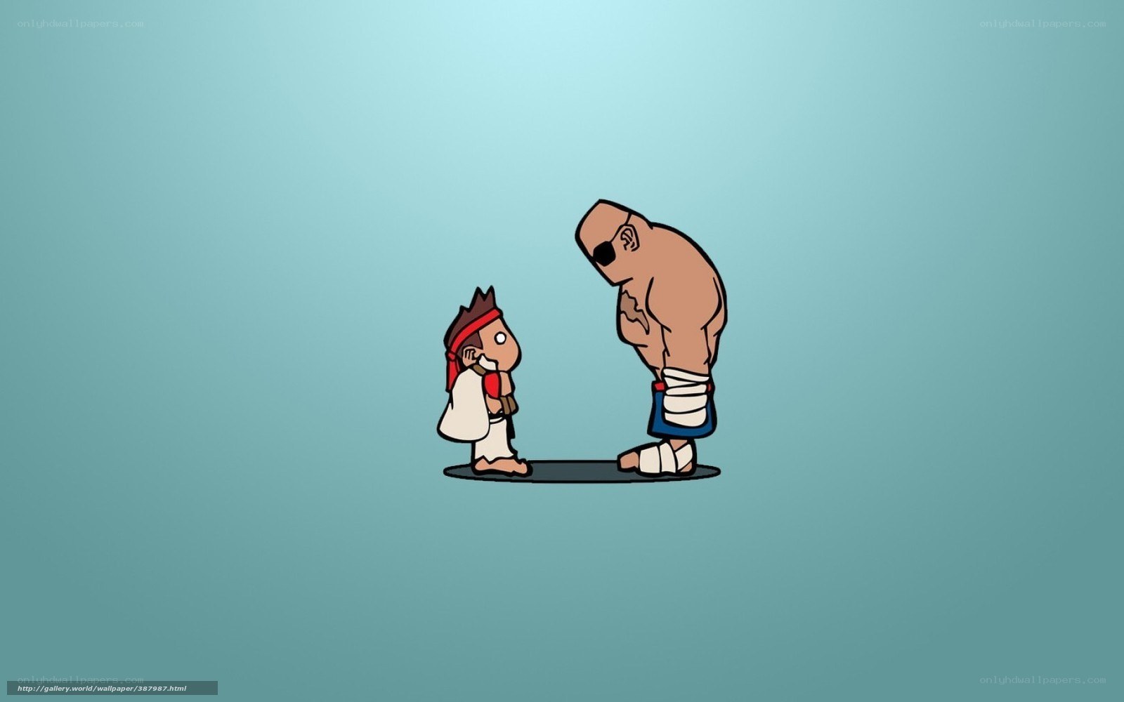 Two fighters facing off