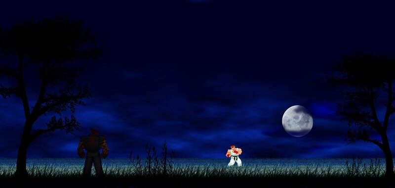 Two Fighters in a Field