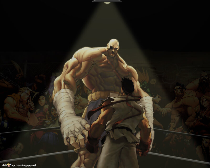 Two Fighters in Ring