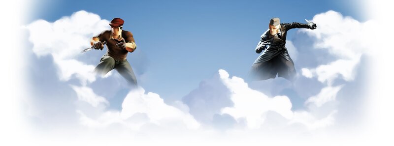 Two fighters in the sky