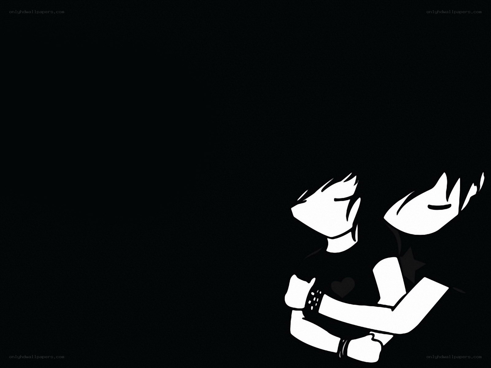 two figures embracing