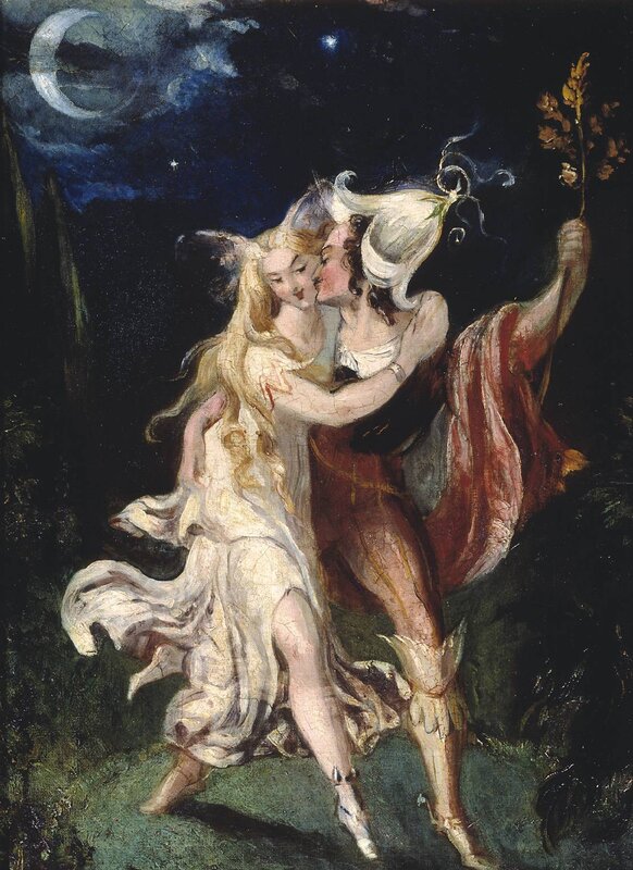 Two Figures Embracing — Dark Blue