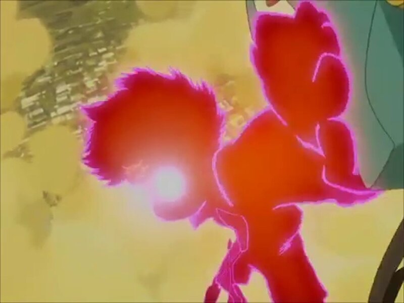 Two Figures Glowing Red